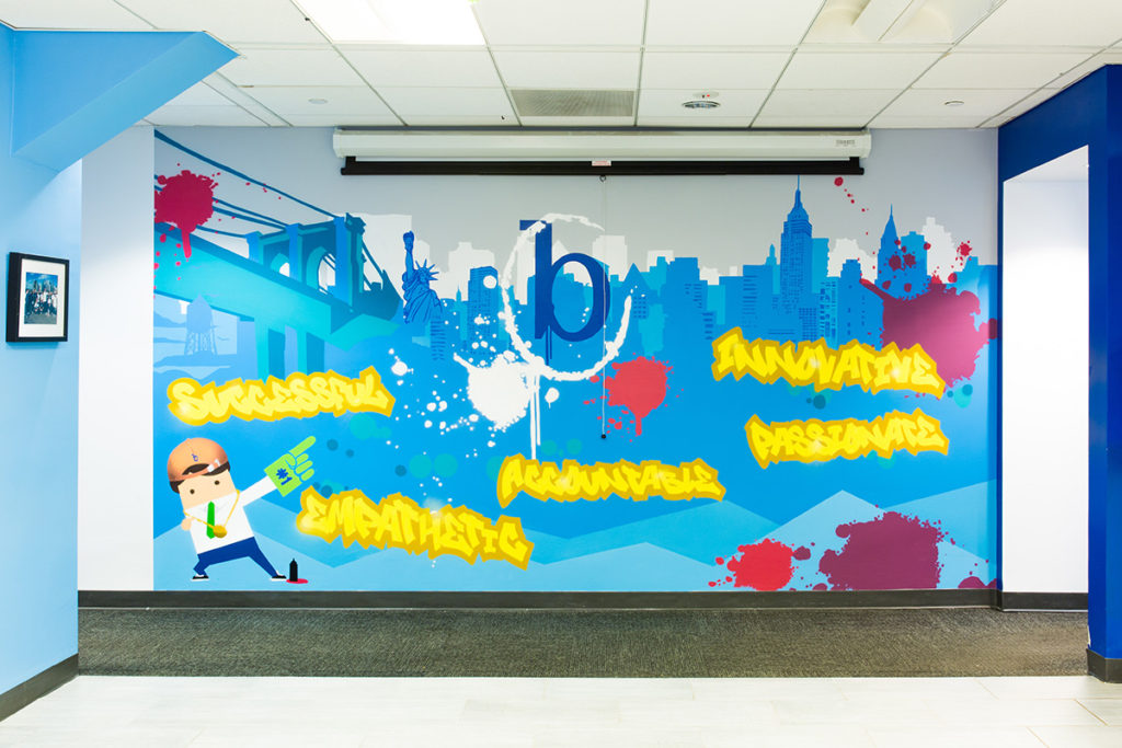 Painted Mural in Corporate Office