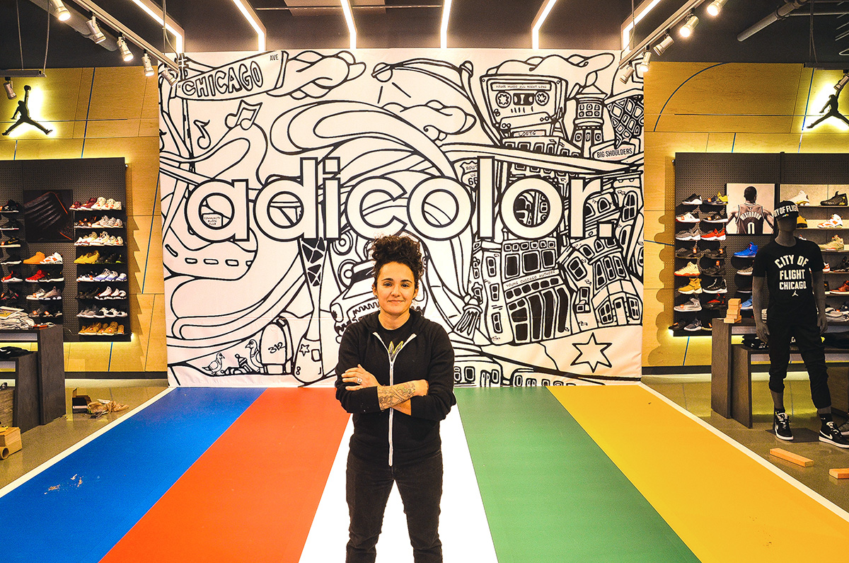 Chicago Adidas Finish Line Graffiti Street Art