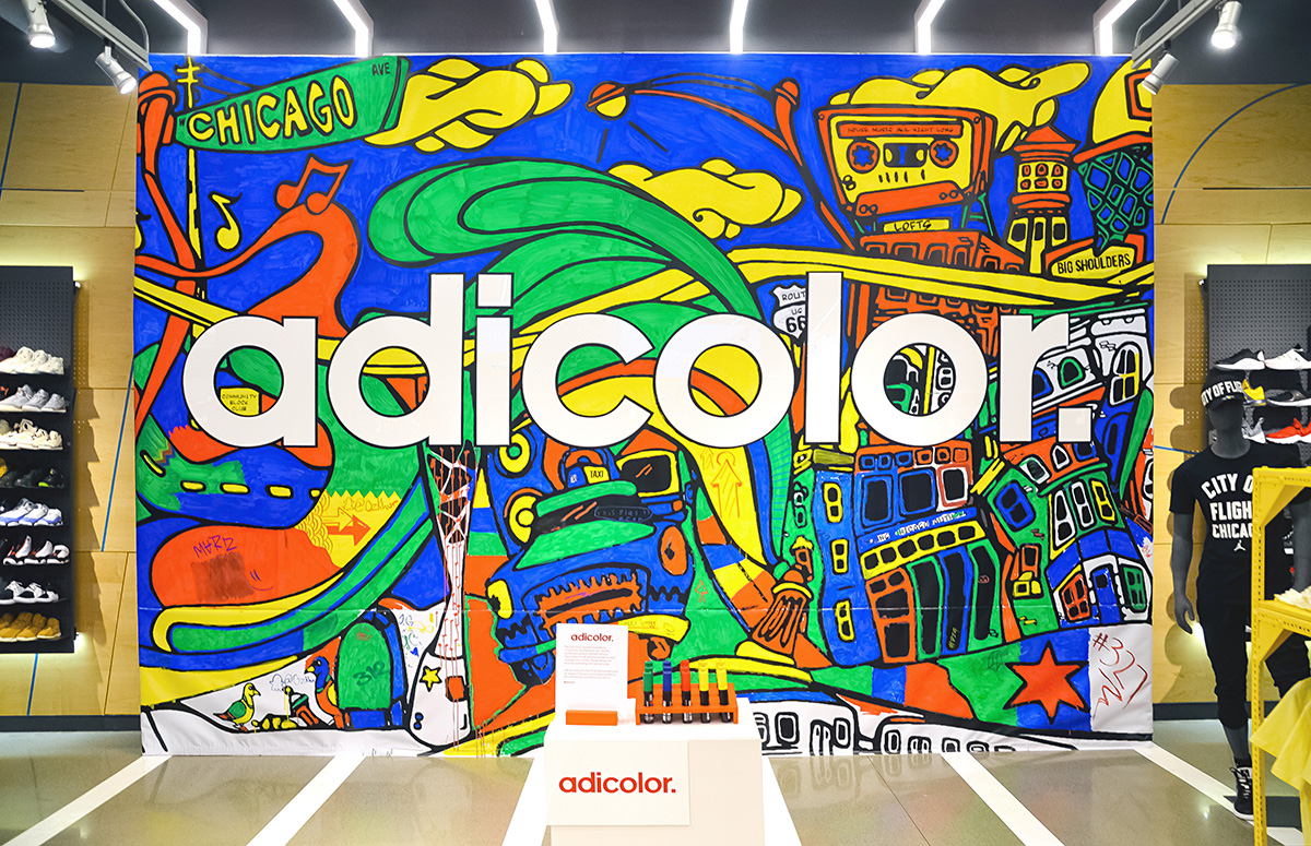 Chicago Adidas Finish Line Graffiti Street Art