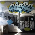 Cases Brooklyn Graffiti in Office - Subway C Train