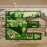 NYC Taxi Cab and Hot Dog Stand Graffiti Art