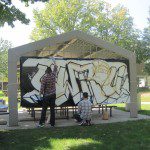 Cleveland Graffiti Art in Progress at CWRU