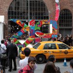 Back of DKNY Letters at Fashion Week Runway Show