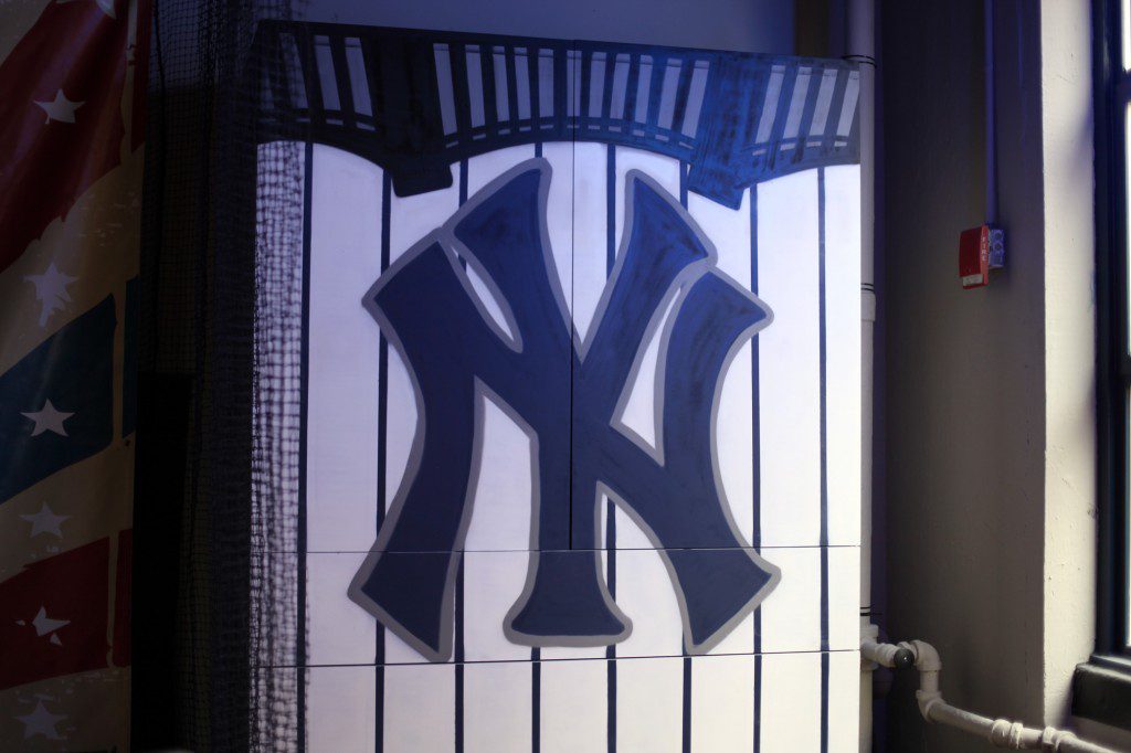 NY Yankees Hand Painted Mural