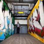 Google Graffiti Piece in Elevator