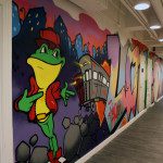 Anthony Mast Frog Character Subway Mural in Office