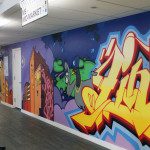 LinkedIn Graffiti Pigeon NYC Office Mural