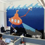 Taboola Submarine Graffiti Mural in Office