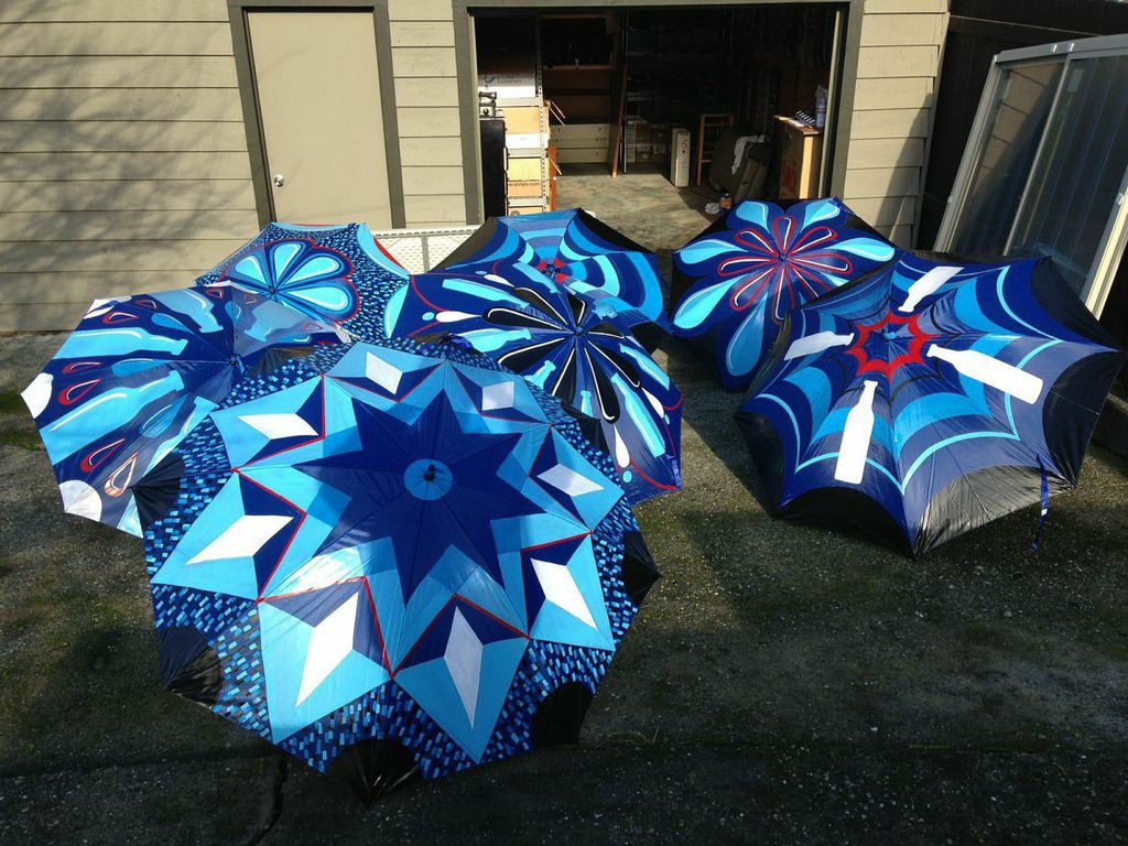 Artwork on Umbrellas