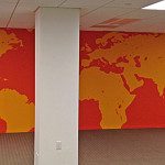 Pixable Corporate Office Map Graffiti Mural