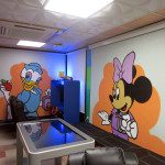 Minnie Mouse Curtain Graffiti Art Mural
