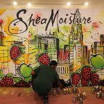 Action Shot of BeautyCon LA Live Artist