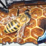 bee detail mural