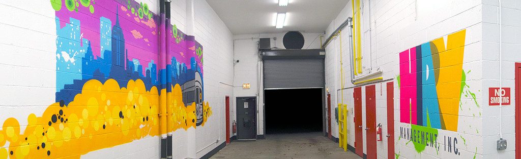 business garage mural - queens graffiti artist