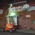 Bushwick Mural Installation Progress - TMI Dumplings