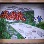 Ceiling Light Fixture Artwork in Office