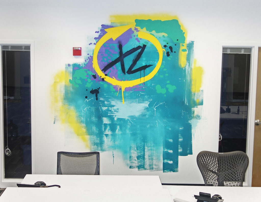 Abstract Design in Office - Hand Painted