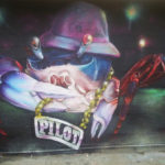 Houston TX Street Artist paints Crab