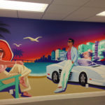 Miami Vice Graffiti Mural Indoors