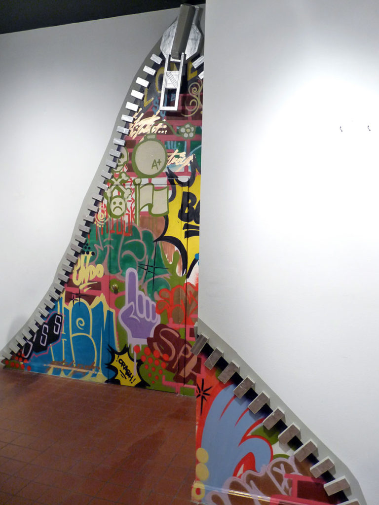 Interactive Zipper Mural - Graffiti Wall Fabrication Installation for