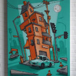 LA Airbnb Green Canvas