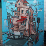 LA Airbnb Blue Canvas