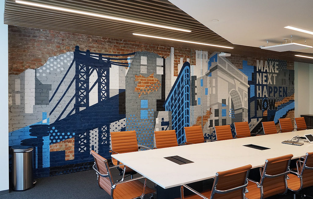 NYC Skyline Mural - Corporate Meeting Room