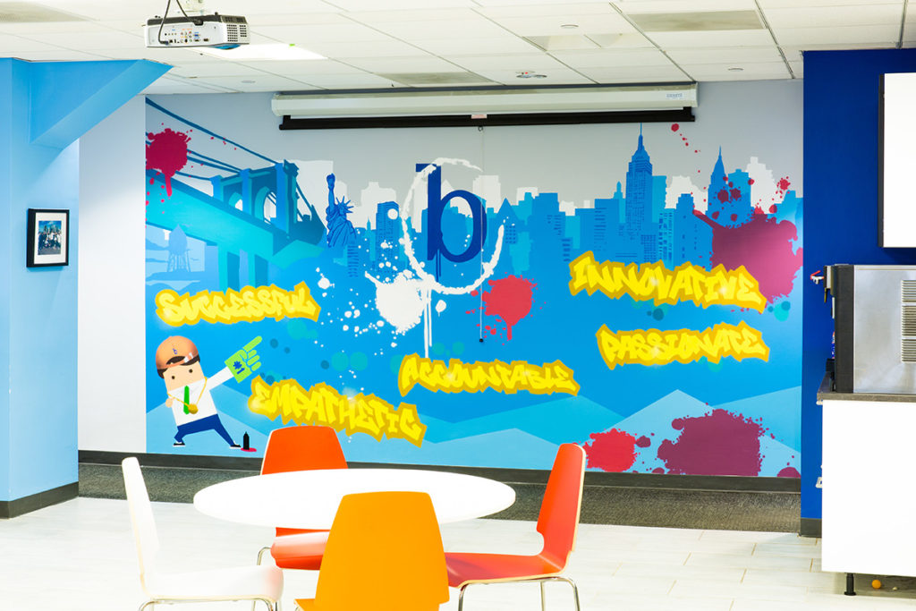 Booker.com Office Mural in NYC