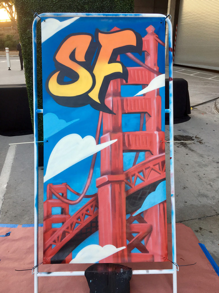 San Francisco Spray painted Canvas