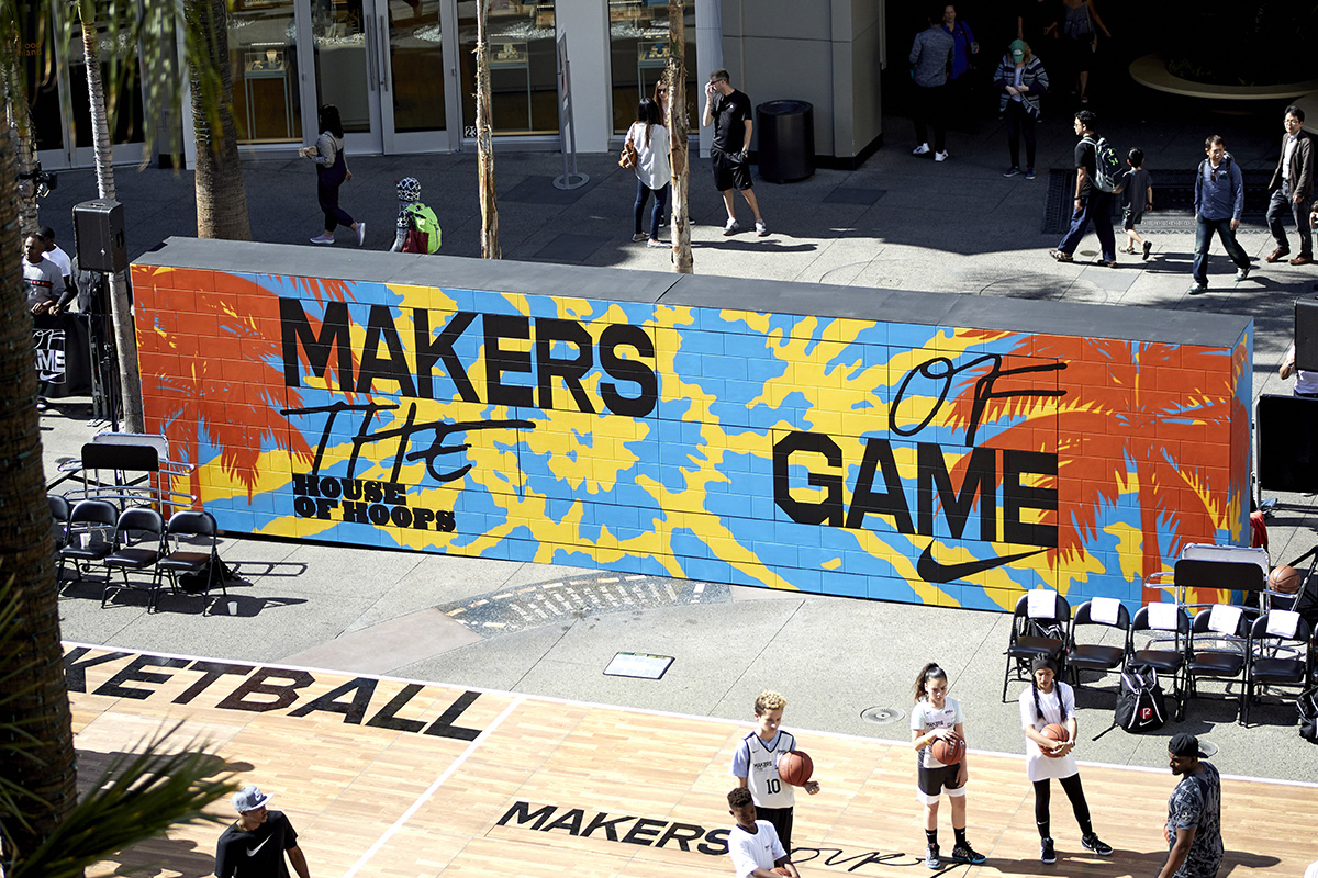 Basketball Court Mural - Nike & Footlocker at Hollywood Highland