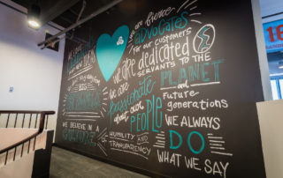 Eco friendly message mural