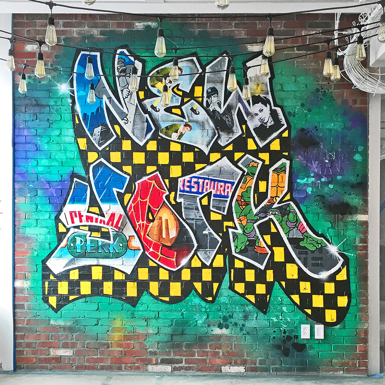 NY office graffiti mural