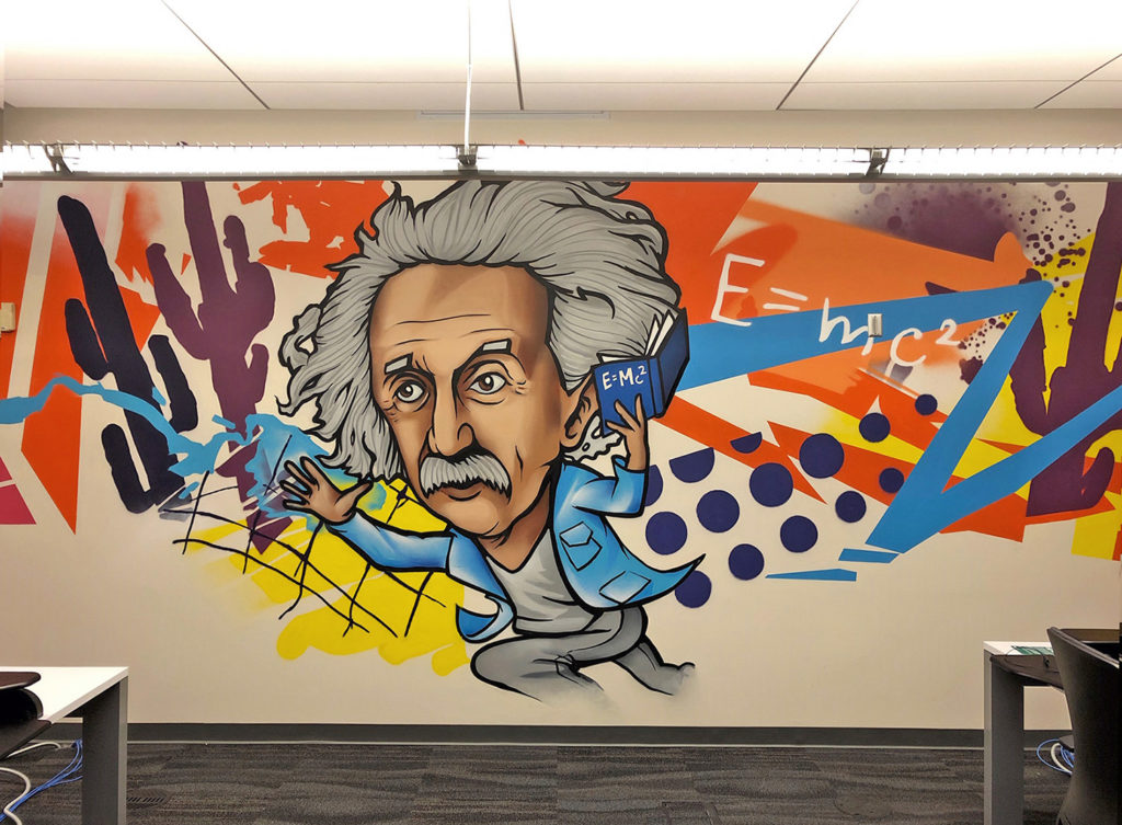 Phoenix Mural Artist for Hire Tempe, AZ Corporate Office Graffiti Art