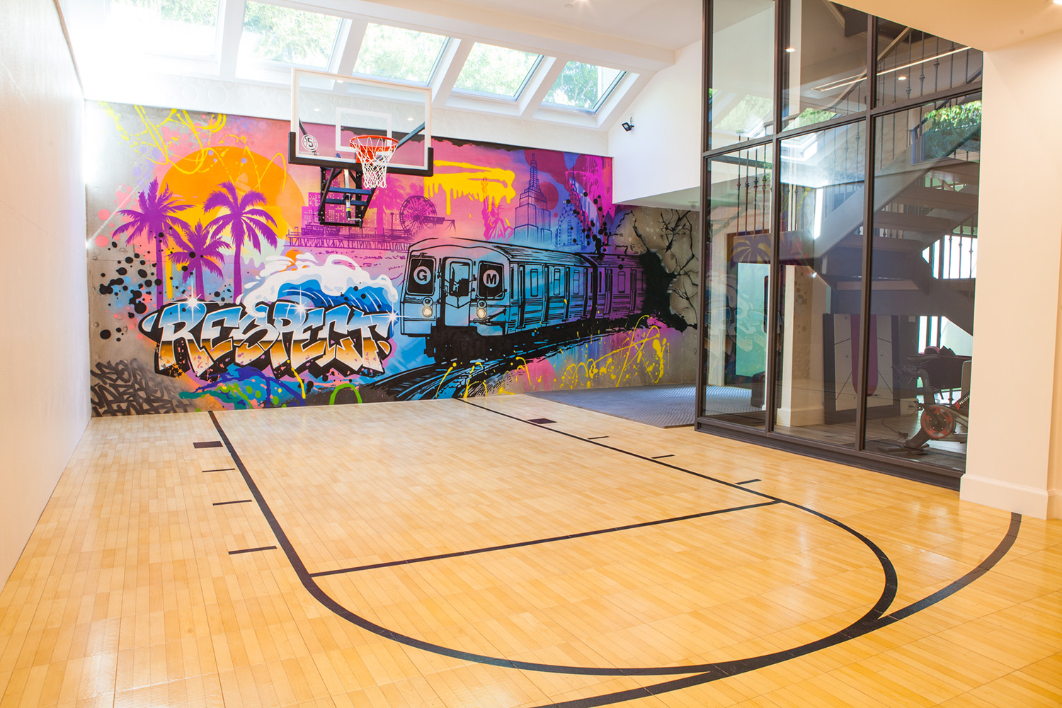 basketball court graffiti