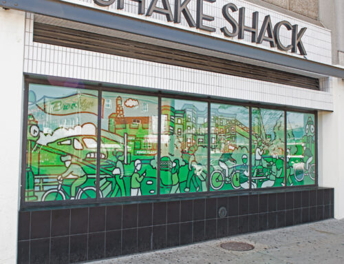 Shake Shack Window Mural at Kings Plaza
