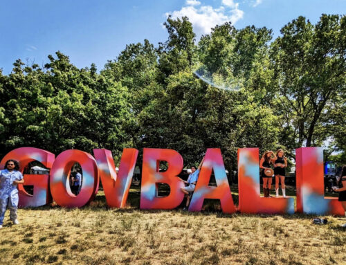 Spray Painting a Giant Canvas for Gov Ball 2023