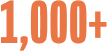 1,000+